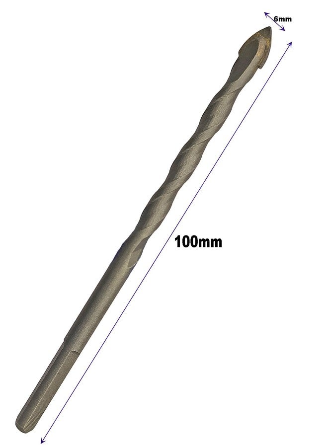 Inditrust مجموعة مثقاب زجاج وبلاط سيراميك جديدة من سبائك الصلب من إنديترست، 10 قطع، مثقاب صدمي من سبائك الصلب، 6 مم، أداة حفر جدارية مثلثة الشكل - Image 5